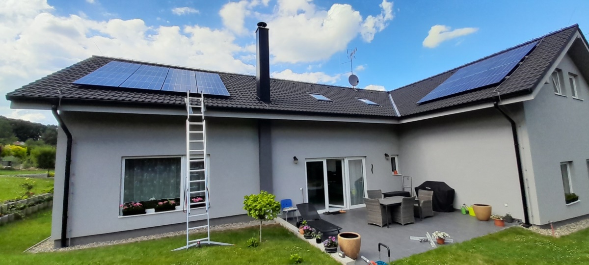 Solární elektrárna 6,30 kWp, Poříčí nad Sázavou, okres Benešov