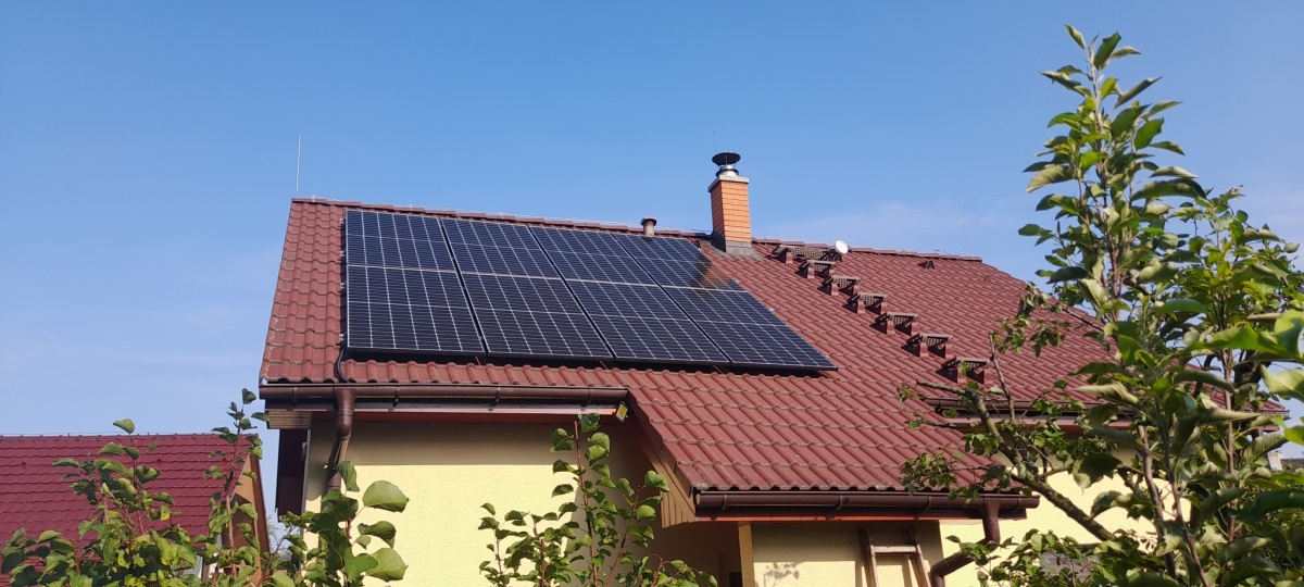 Solární elektrárna 6,30 kWp, Rostoklaty, okres Kolín